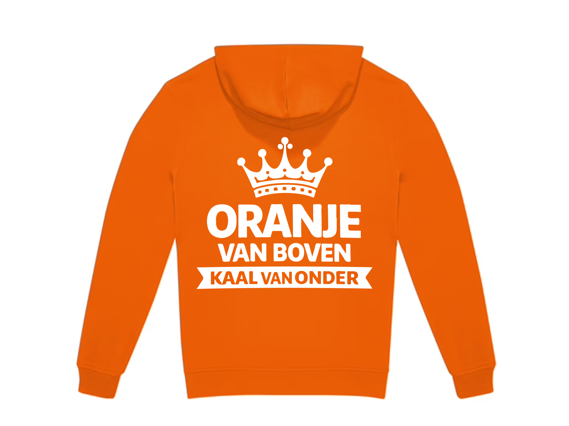 Koningsdag Trui - Oranje Boven Kaal Van Onder